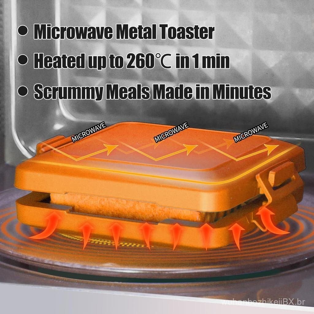 Torradeira MKYSAIL, Torradeira para Micro-ondas, Sanduicheira, Panini Maker, Lavável na Máquina de Lavar Louça, Sem Elet