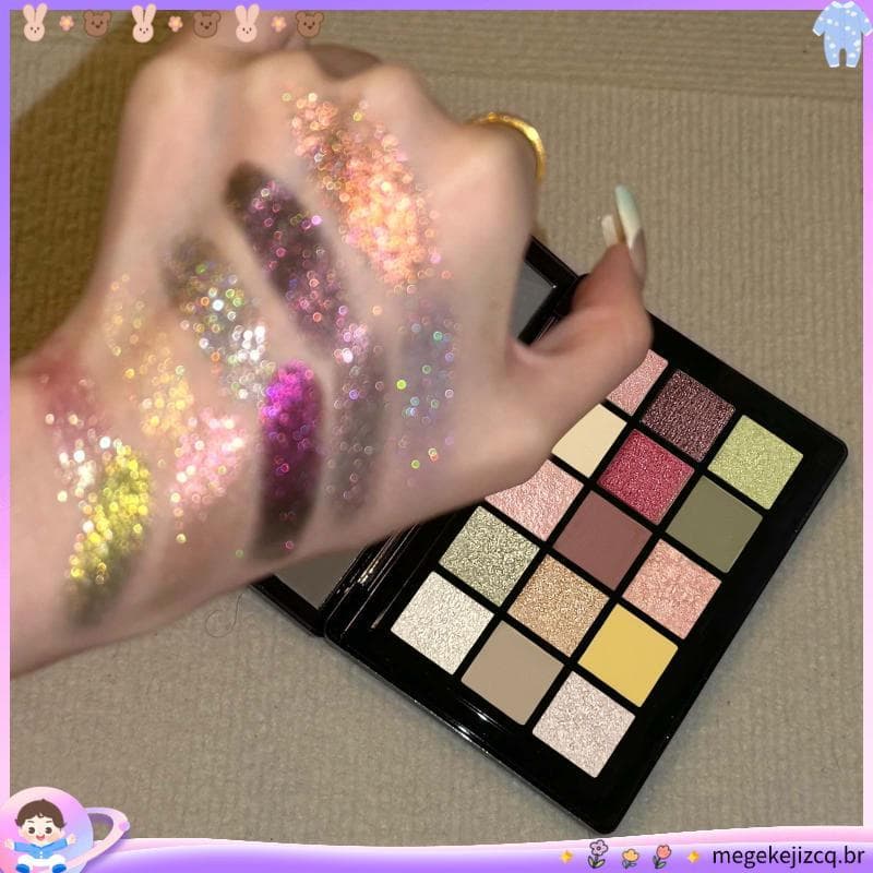 Liberação KAPEINE 15 Cores Alien Eyeshadow Palette Perolado Matte Play Maquiagem Nicho Europeu Americano 2025 Novo Estil