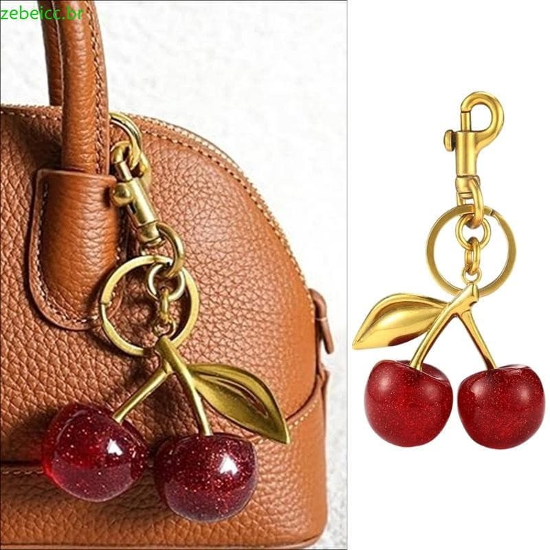 zebeicc Cherrys Chaveiro Resina Acessório Para Uso Bolsa