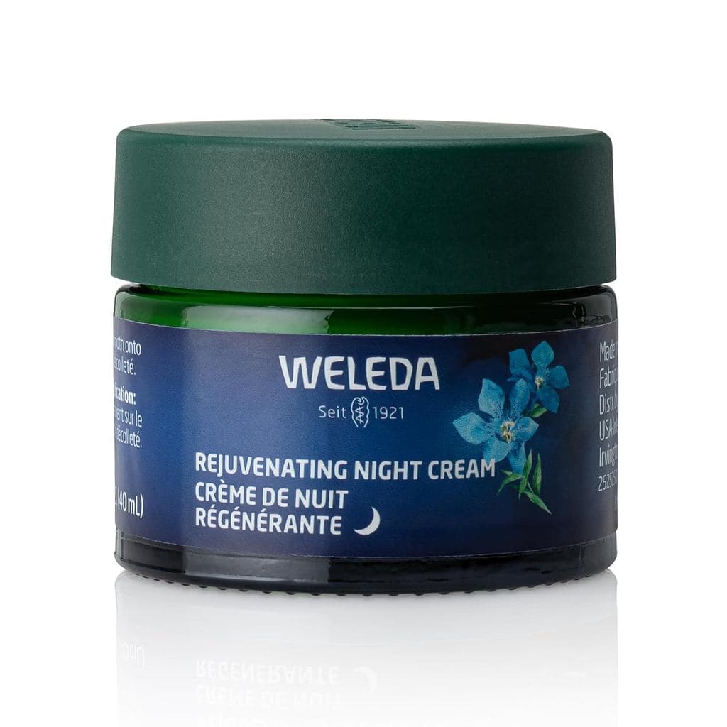 Creme Noturno Rejuvenescedor para o Rosto Weleda, Hidratante Rico em Extratos Vegetais com Genciana Azul e Edelweiss YQU