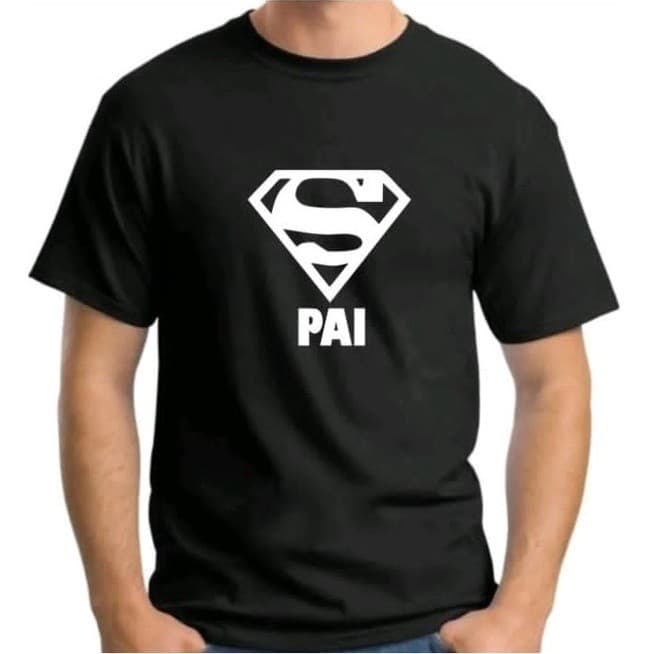 Camisa Camiseta Presente dia dos Pais Super Pai Super Homem
