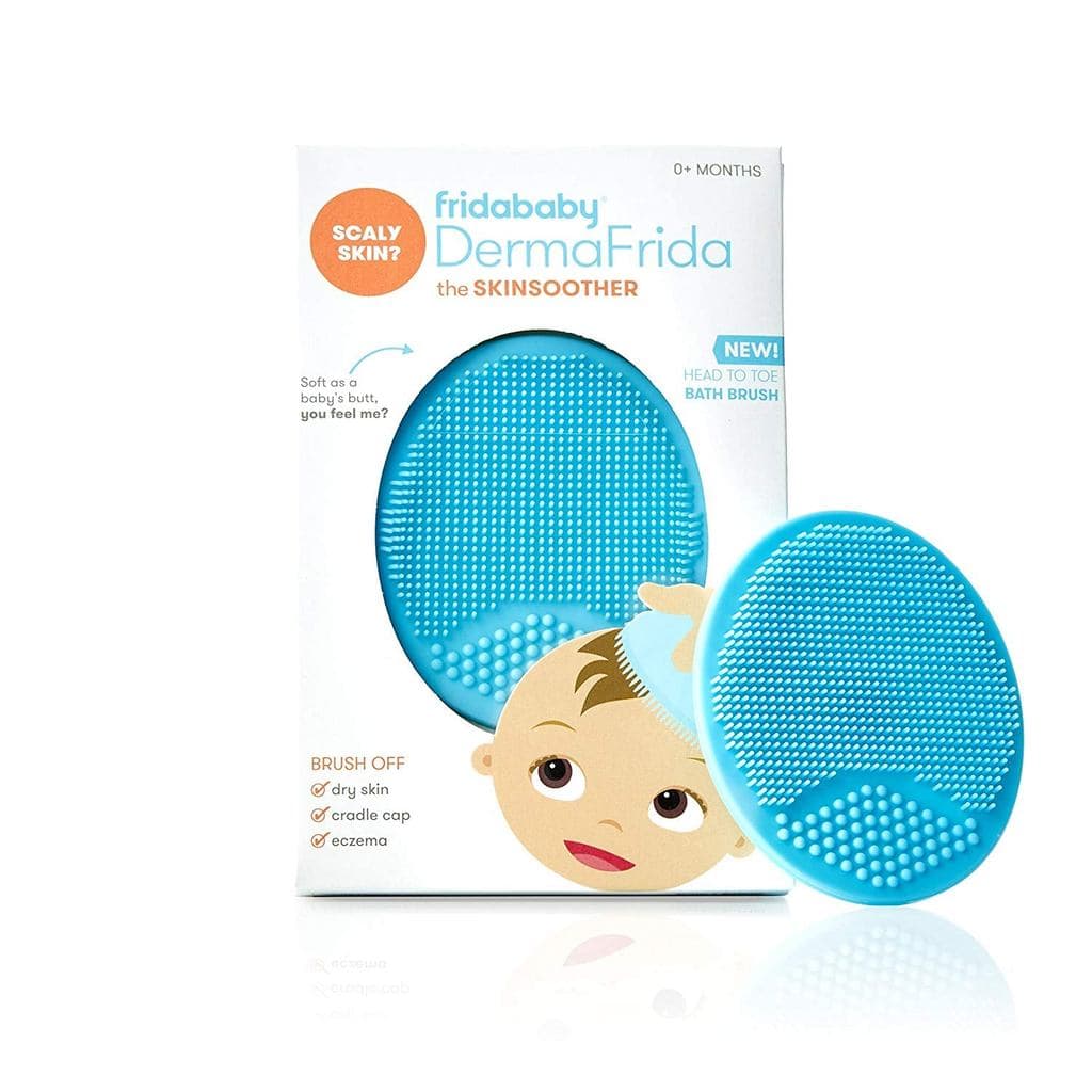 Frida Baby DermaFrida The SkinSoother Escova de Banho para Bebês |   Escova para Crosta Láctea para Bebês, Essencial par