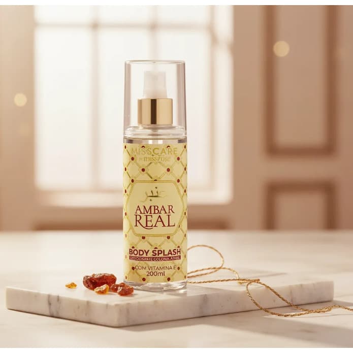 Body Splash Ambar Real Inspiração Fragrância Árabe Miss Care By Miss Rose