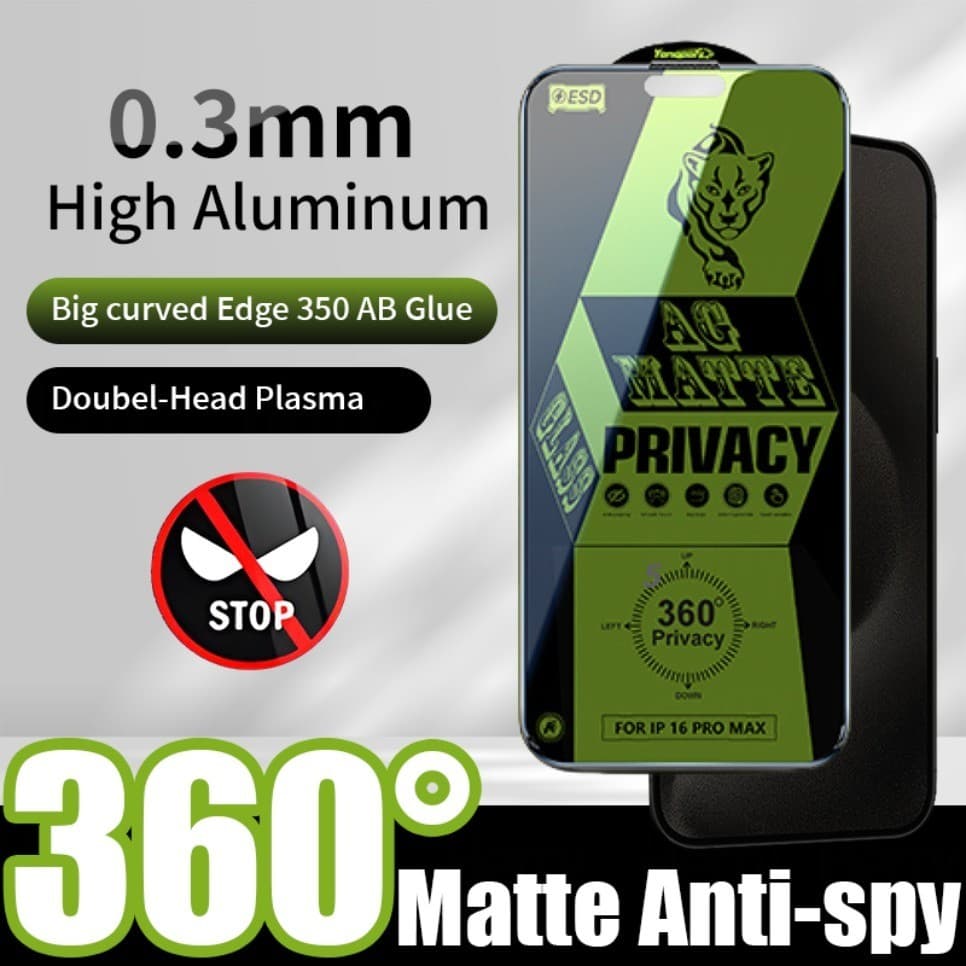 360 ° Protetor De Tela De Vidro Temperado Anti-Espião Para iPhone 17 16 Pro Max 15 14 13 Mini 12 11 XR X XS 7 8 6 6S SE