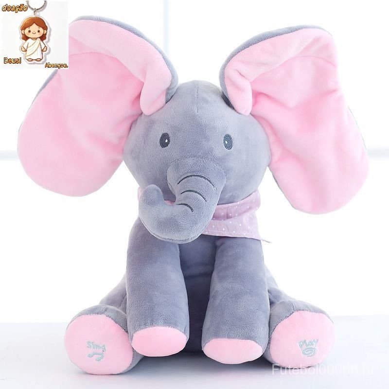 Elefante Musical Mexe Orelha Canta Brinca reproduz a voz e toca musical
