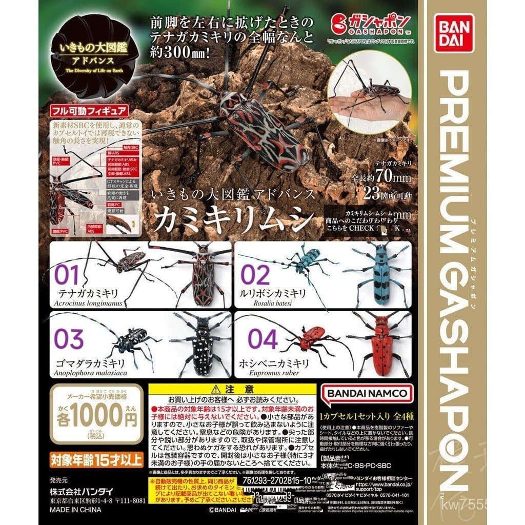 [Em Estoque] Bandai Gashapon Enciclopédia Biológica Modelo de Inseto Besouro Ornamento F87Z
