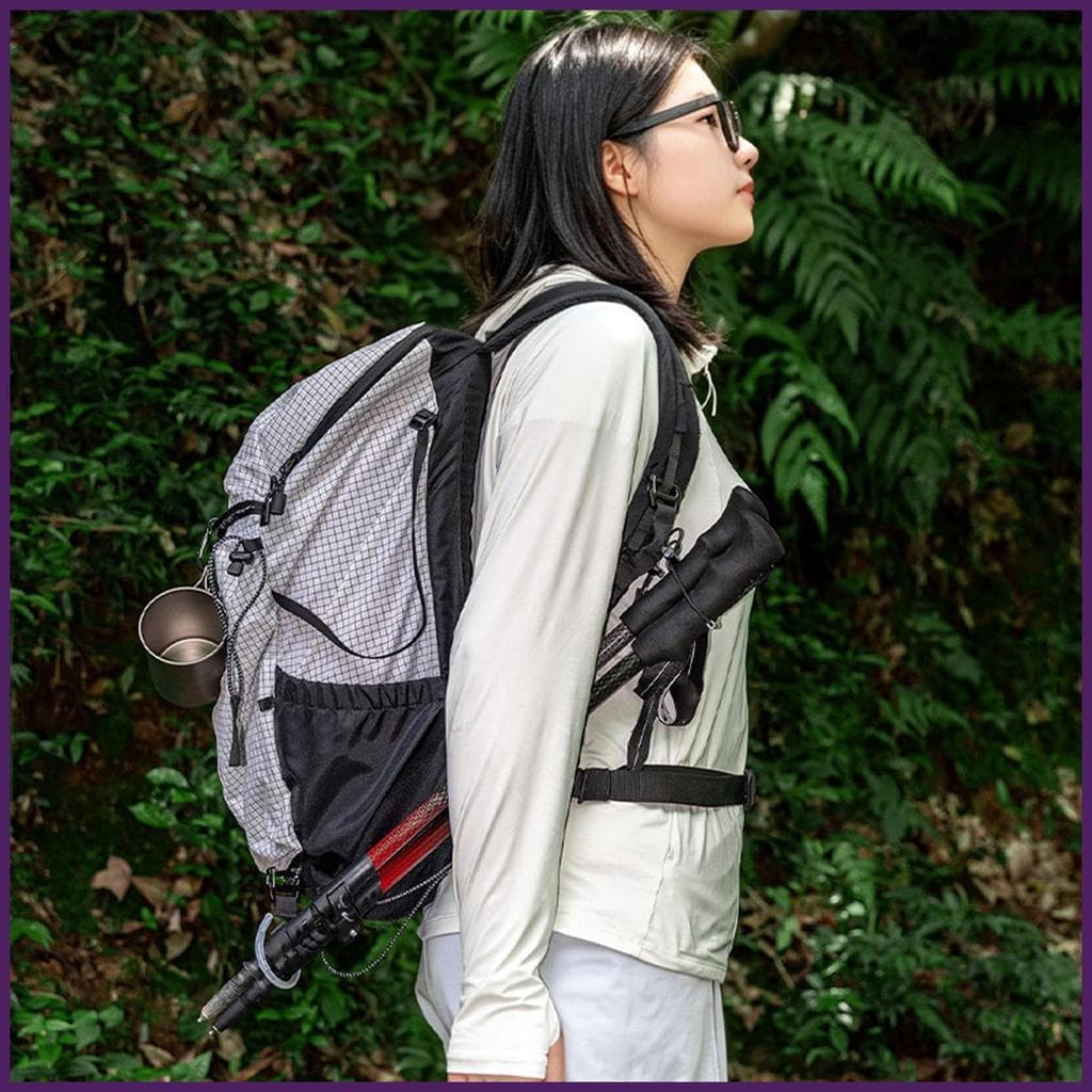 Mochila Trekking Pólo Titular Mãos Livres Elástico Cinta De Fixação Para Viagem Trilha Acampamento dyrfbr