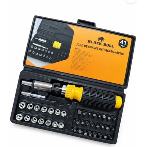 Jogo De Chaves Multiplicador 41 Pecas Kit Ferramentas Profissional Reparo casa carro