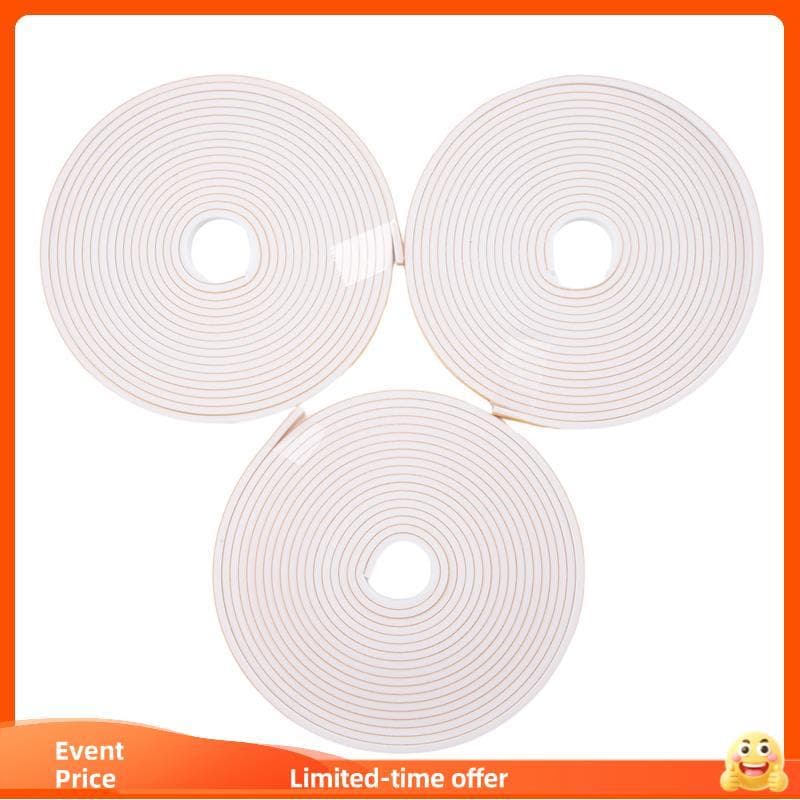 Fita De Espuma Autoadesiva Para Vedação De Janela De Porta , Tira De Calafetagem , 6 Mm De Largura x 3 Espessura , 3 Peç