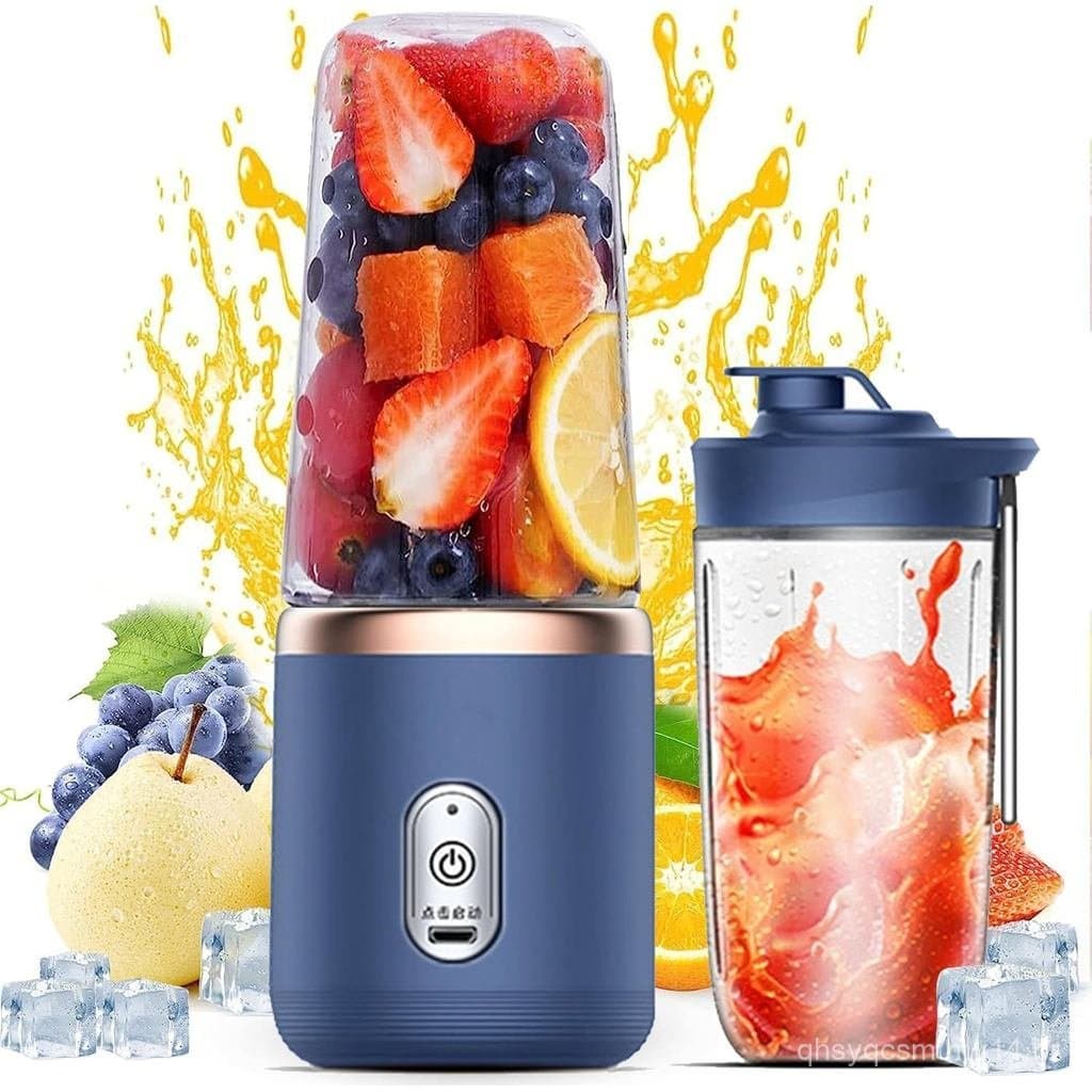 Liquidificador Portátil, Liquidificador Pessoal Recarregável por USB, Mini Liquidificador para Shakes e Smoothies, Copo