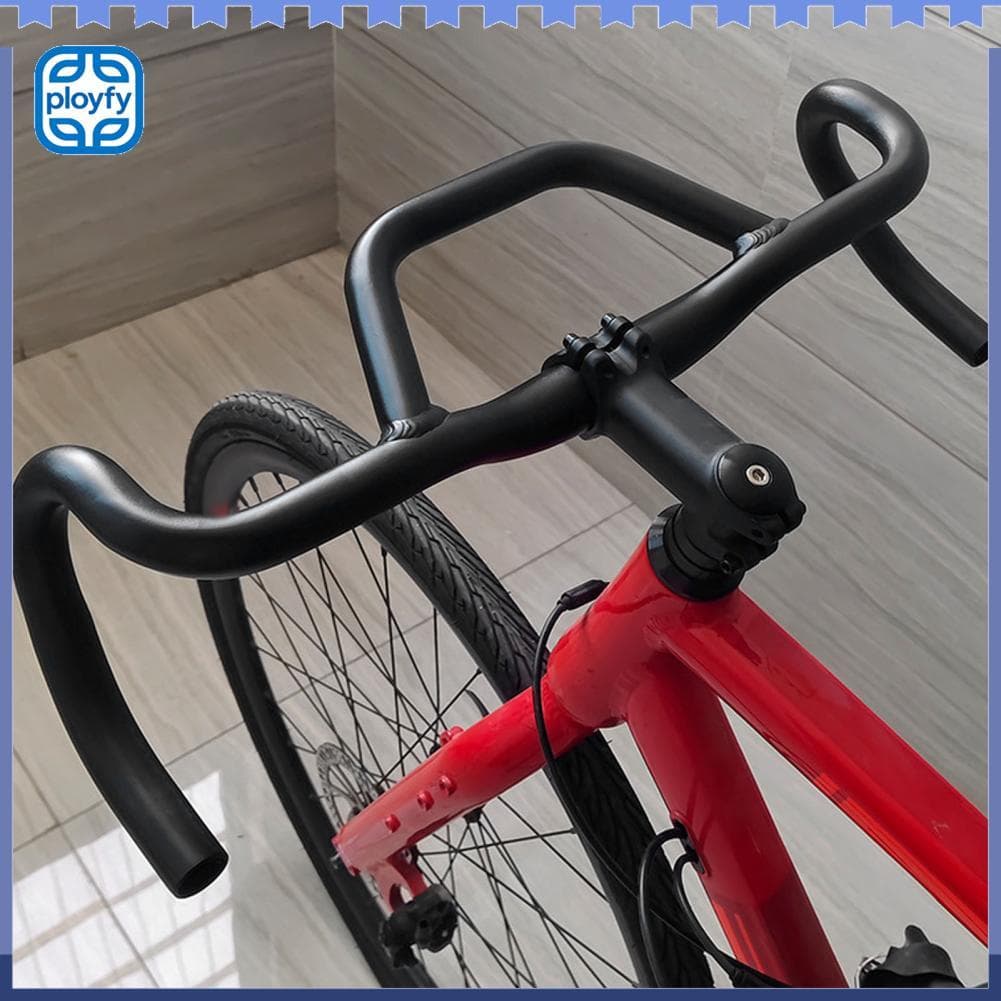 Ployfy Asixxsix guiador de bicicleta em liga de alumínio, barra curvada, confortável, antiderrapante para passeio de
