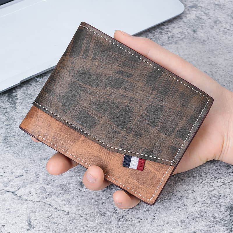 | carteira masculina original | carteira masculina grande 【carteira masculina couro】 ❄Novo estilo de costura dobradiça c