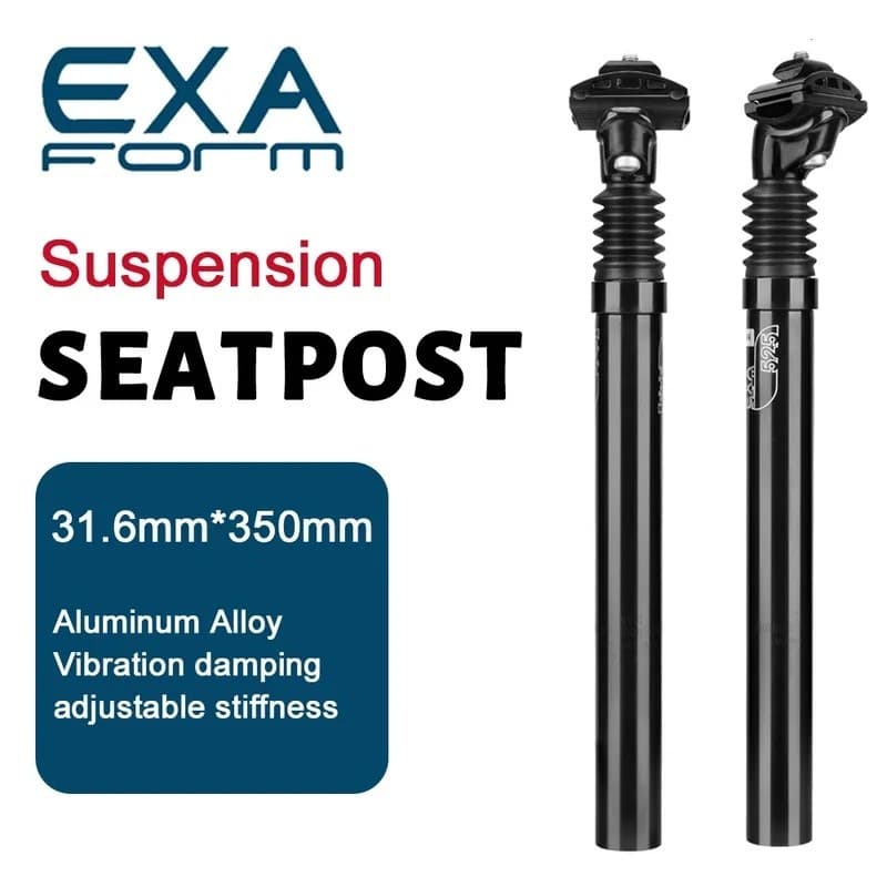 Exaform Bicicleta Suspensão Selim 31.6 350mm MTB Com Amortecedor 27.2 Alumínio Espigão