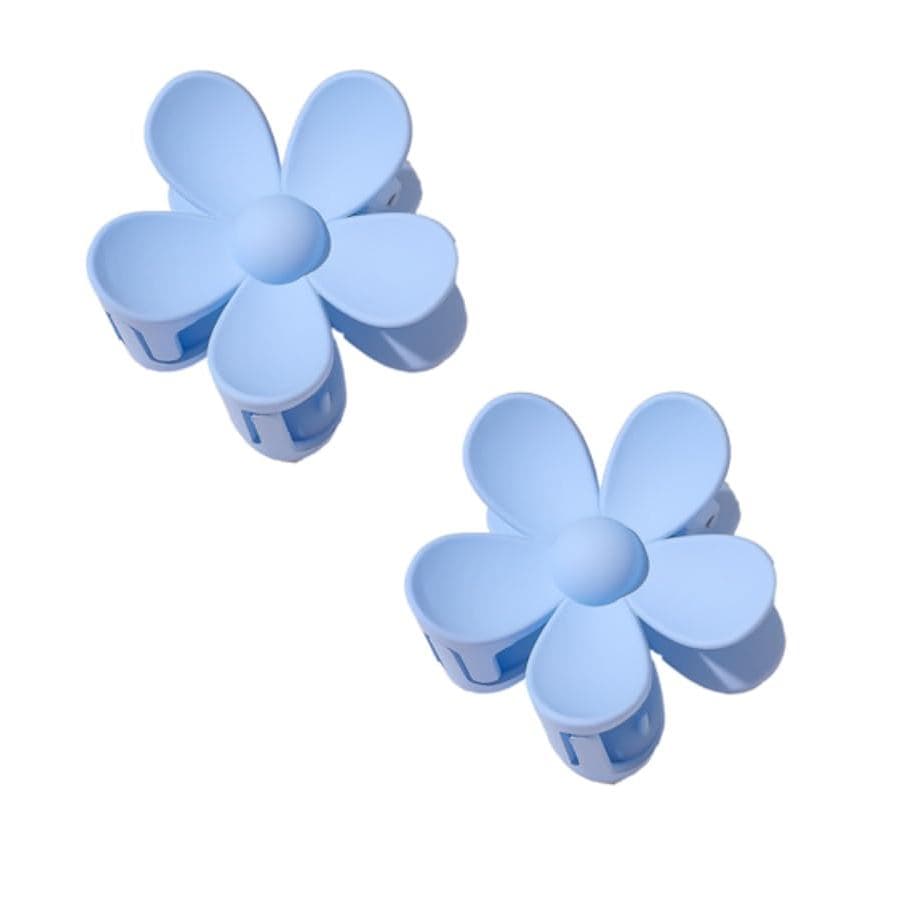2 Peças de Presilhas de Cabelo em Forma de Flor Azul, Antiderrapantes, Ultra-leves, Presilhas de Cabelo em Forma de Flor