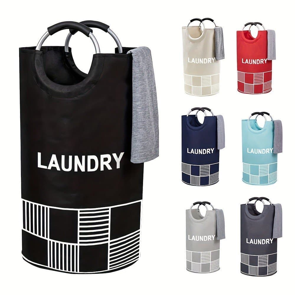Cesto de Roupa Suja Grande, Cesto de Lavanderia, Saco de Lavanderia com Alças Acolchoadas, Cesto de Roupa Suja Resistent