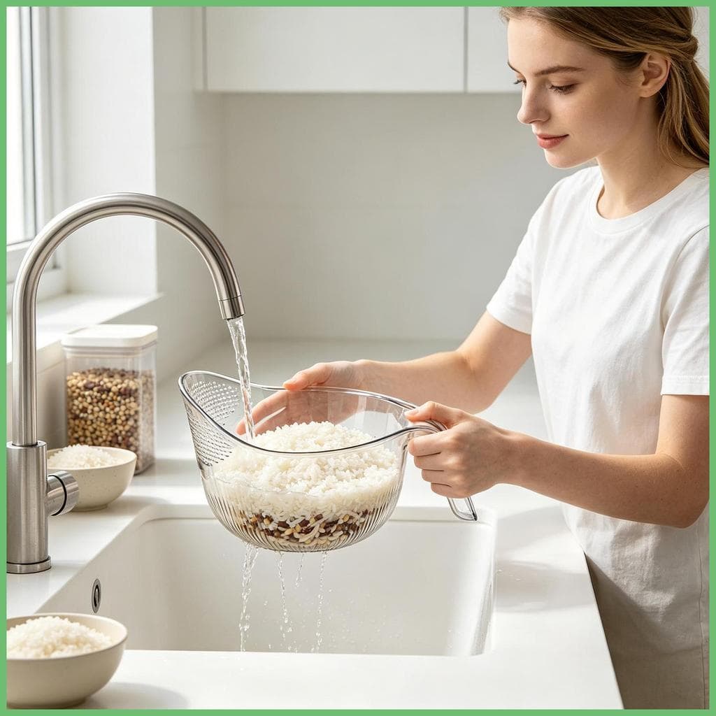 Filtro De Limpeza De Arroz , Recipiente Para Enxágue De Frutas , Aparelho De Cozinha , Tigela De Lavagem Com kouzxbr