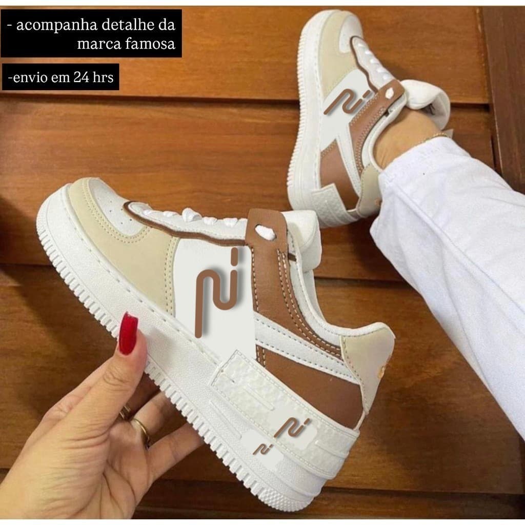 TÊNIS FEMININO ESTILOSO ENVIO EM 24HRS CONFORTÁVEL LEVE LANÇAMENTO DO 34 AO 39 ROSA/BRANCO/LILÁS/CARAMELO/