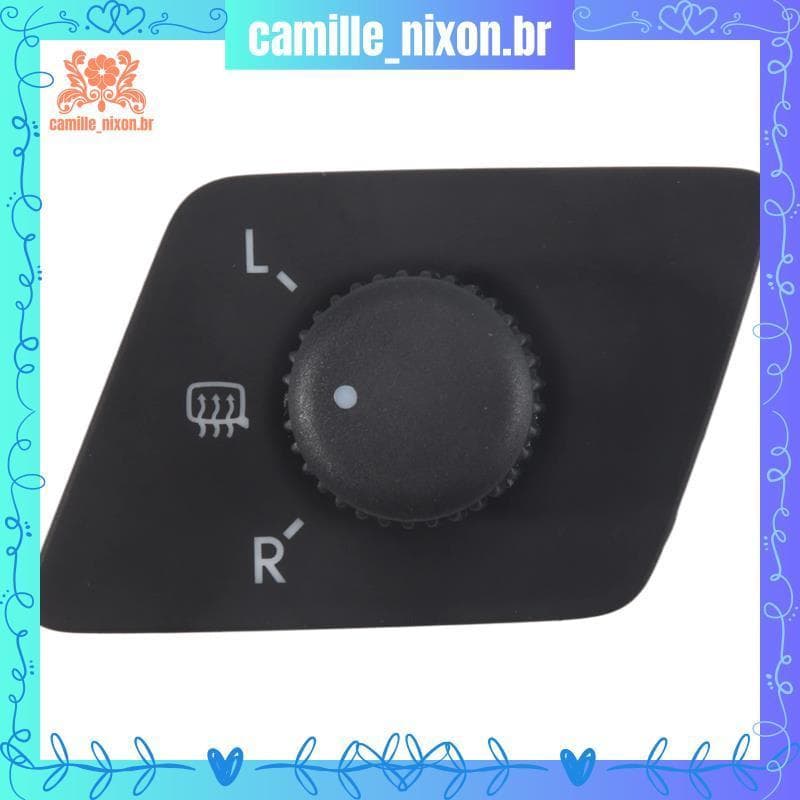 [camille_nixon.br] Peças De Reposição Do Interruptor Espelho Lateral Botão De Ajuste Carro 2001-2010 6Q1959565D 6Q1 959