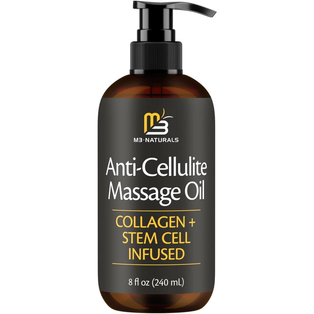 Óleo de Massagem Corporal Firmador com Colágeno para Celulite, 8 fl oz da M3 |   Com Extrato de Células-Tronco, Ajuda a