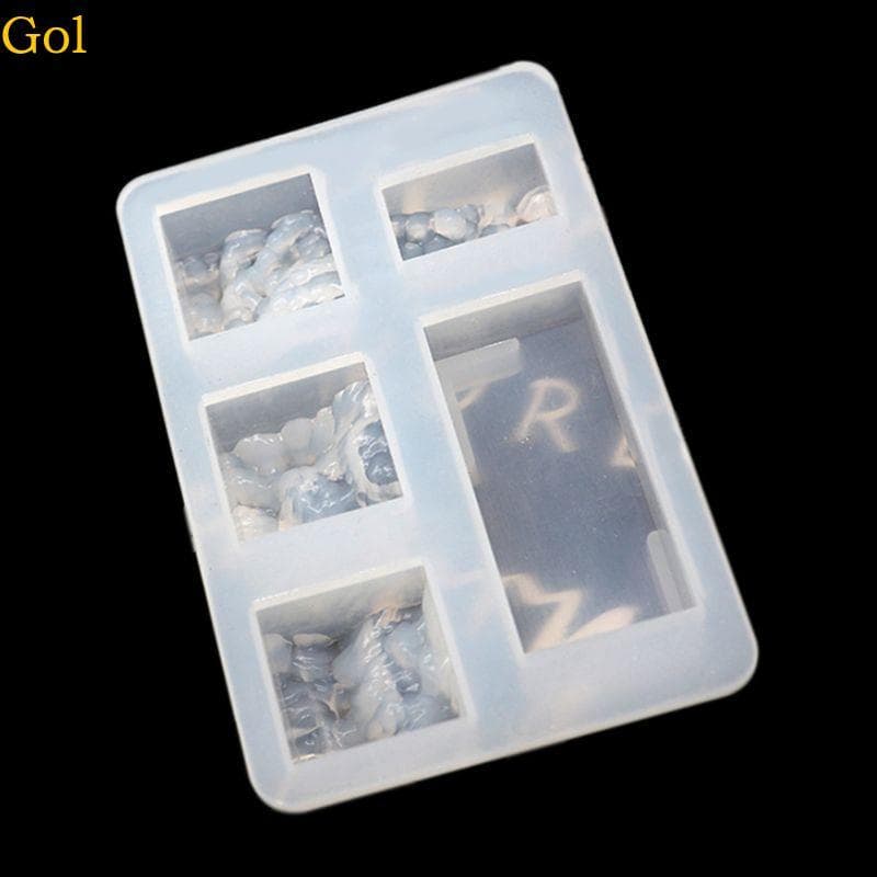 Pedra Quebrada Epóxi Ferramenta Jóias Molde Disco Oceano Silicone Feito Kit
