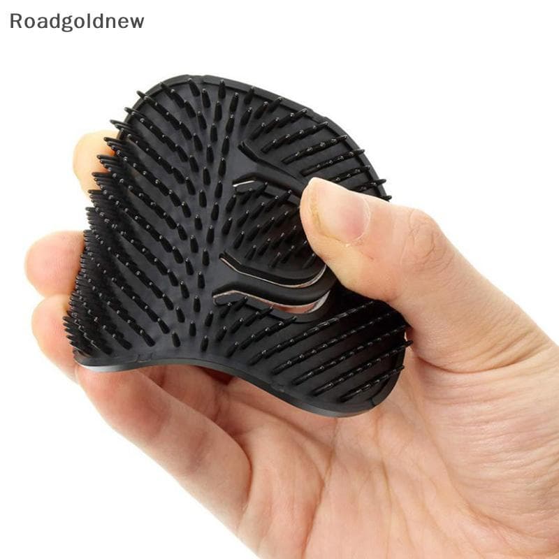 RGN 1 Pçs Pequena Escova De Cabelo Redonda Poeb Masculino Barba Bigode Palma Viagem Couro Cabeludo Massageador Portátil