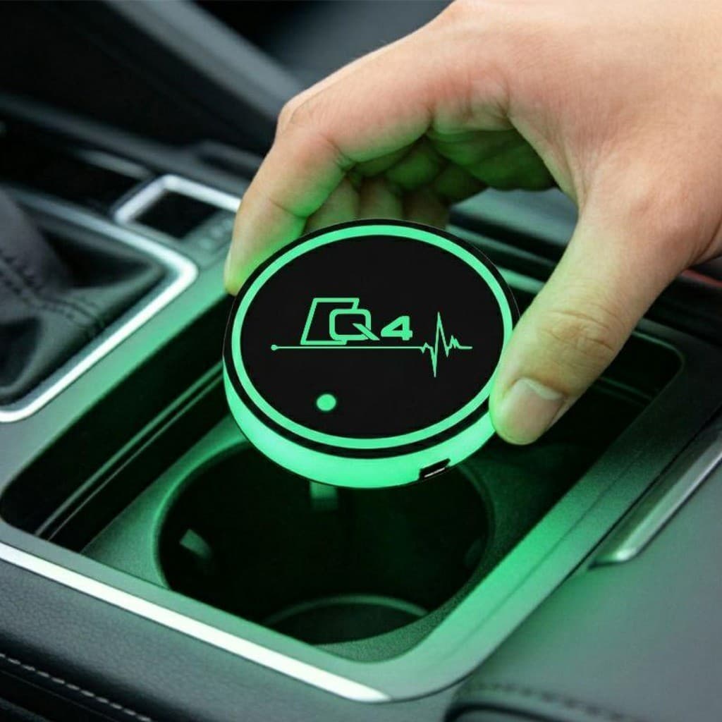 7 Cores À Prova D'água Porta Copos Iluminado Artigos Automotivos For Audi Q4 etron Sportback Quattro S Line