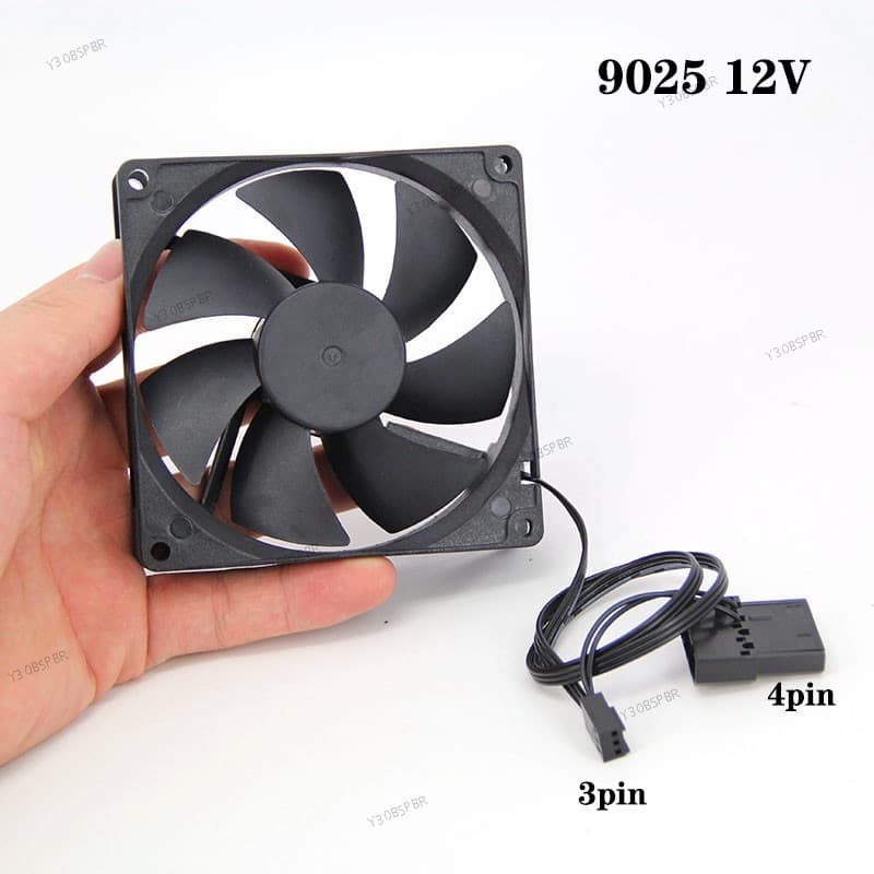 DC 12v 90 * 90 * 25 9025 3 Pinos Ou Grande 4 Ventilador De Resfriamento De Computador Sem Escova 9cm 90mm Ventiladores D