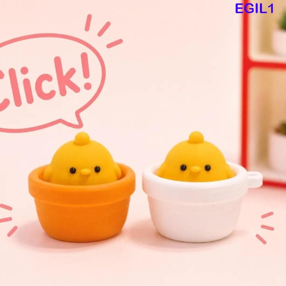EGIL1 Clicker Fidget Keychain , Animais De Desenho Animado Macio Recuperação Lenta Clicando Brinquedo De Alívio De Press