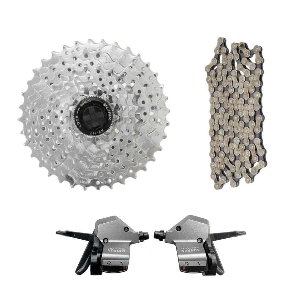 Kit Relação 9v Cassete 11-42d Bicicleta Alavanca Trocador Promoção