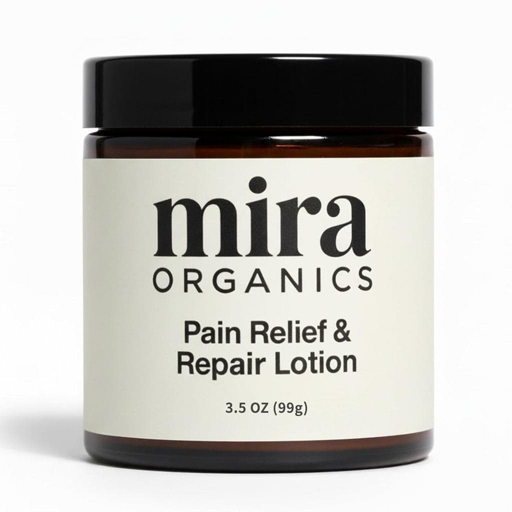 BDQBDQ Mira Organics, creme analgésico Mira Organics – Loção Corporal Botânica com Magnésio e Arnica, à base de plantas,