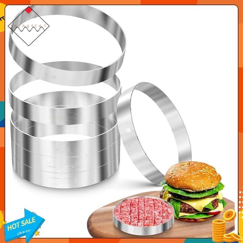 [Promover J] Sous Vide Para Circulador De Imersão , Hambúrgueres 1/2 LB , Conjunto De 6 Em Aço Inoxidável 304