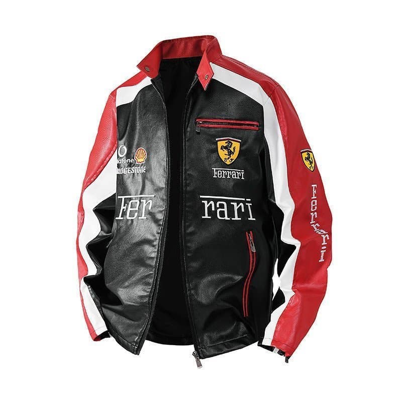 Roupa de motociclista F1, roupa de couro retrô, outono e inverno, jaqueta estilo americano para homens e mulheres 5VP