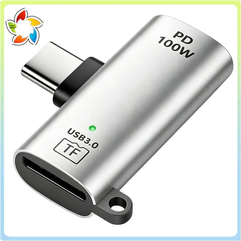 PD100W USB C Carregador Tipo-Macho Para TF3.0 Leitor De Cartão De Memória U Disco Leitura 2 Em 1 Adaptador OTG Telefone
