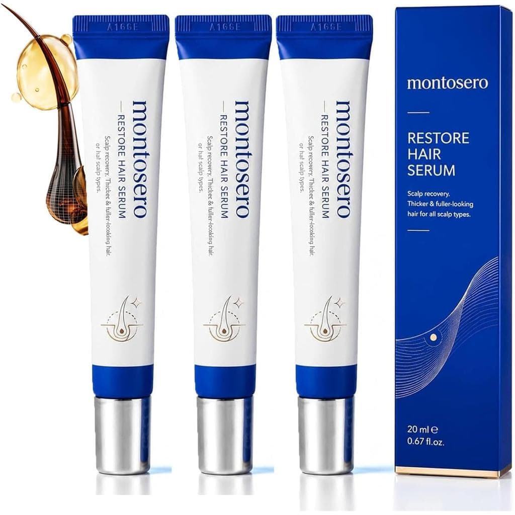 Montosero RestoreHairSerum, Sérum Roll-on para Cuidado do Couro Cabeludo, Fórmula, Tratamento Fortificante do Couro Cabe