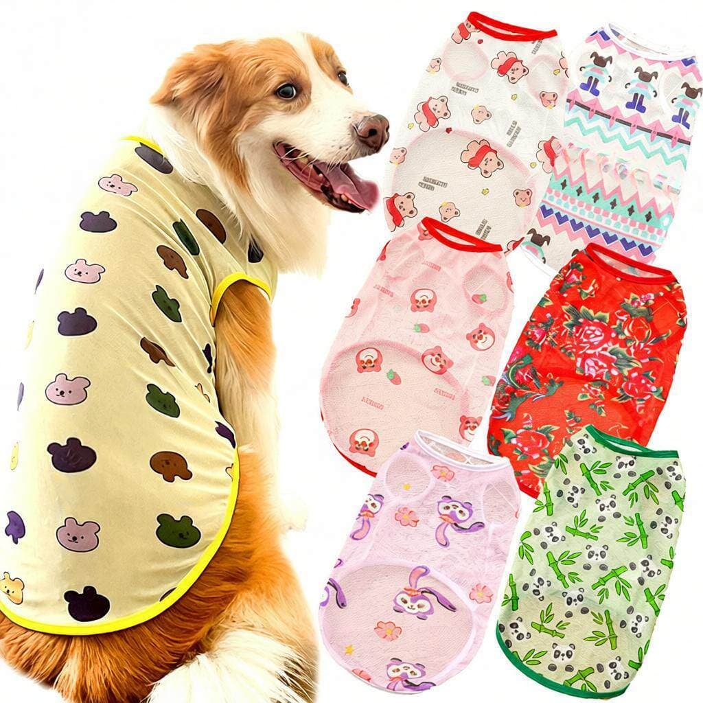 Cães grandes roupas para animais de estimação coletes de malha cães gatos Corgi Golden Retriever luta protetor solar sup