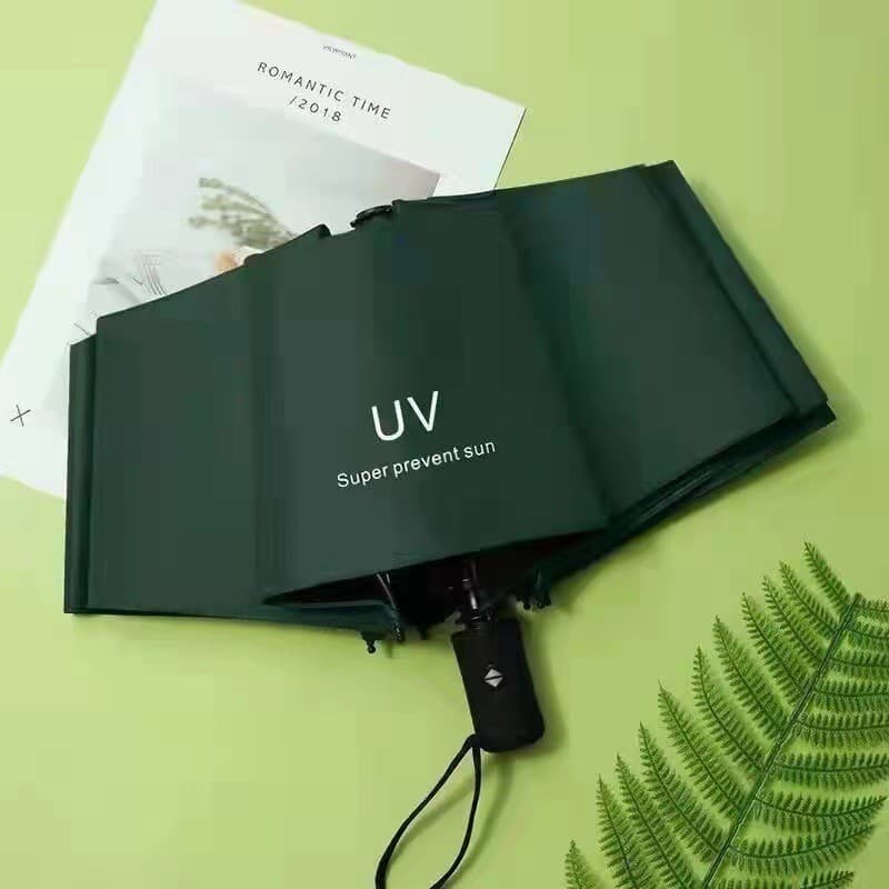 Guarda-chuva automático dobrável guarda-chuva UV vinil Anti-ultravioleta protetor solar guarda-sol estudante guarda-sol