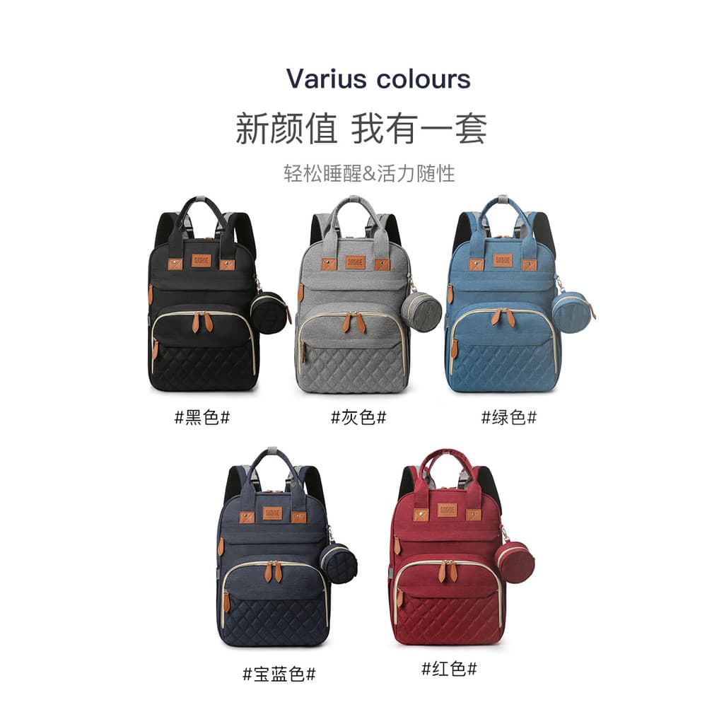 Multifuncional portátil dobrável cama mamãe saco fabricante atacado mochila de grande capacidade saco mamãe