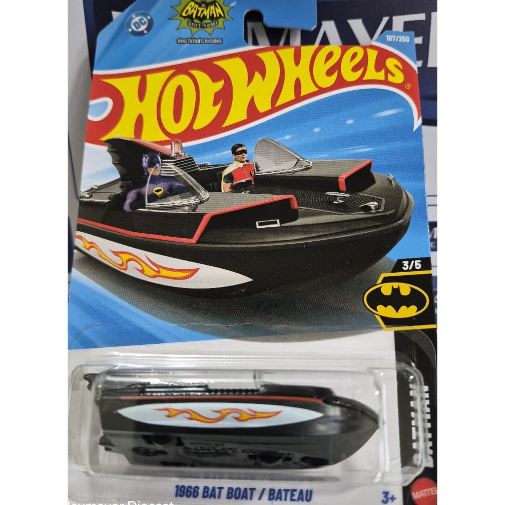 Hot Wheels 1966 Bat Boat Preto