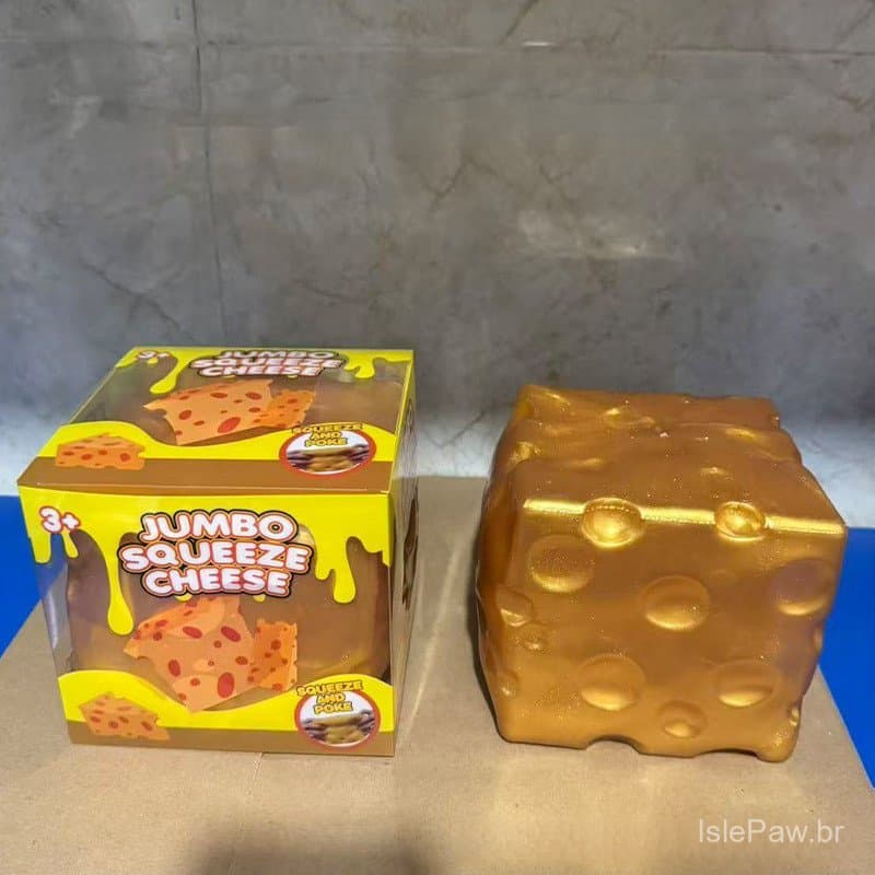 Brinquedo Apertável Queijo Gigante Anti-Estresse presente para adultos