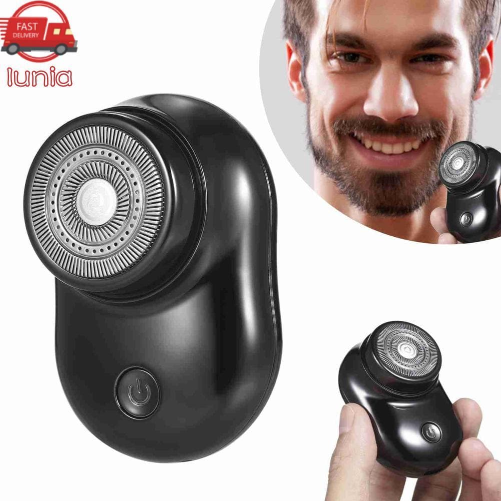 Lunia.br Aparador de barba elétrico IPX5 à prova d\'água USB recarregável sem fio para homens Kit de limpeza com cabeça