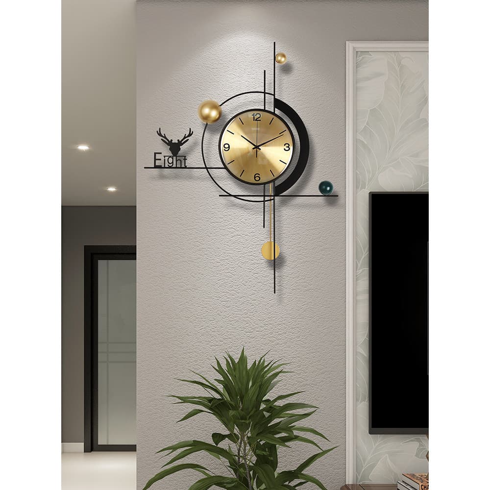 Relógio de parede sala de estar sala de jantar moderno estilo minimalista ornamentos relógio personalidade criativa sem