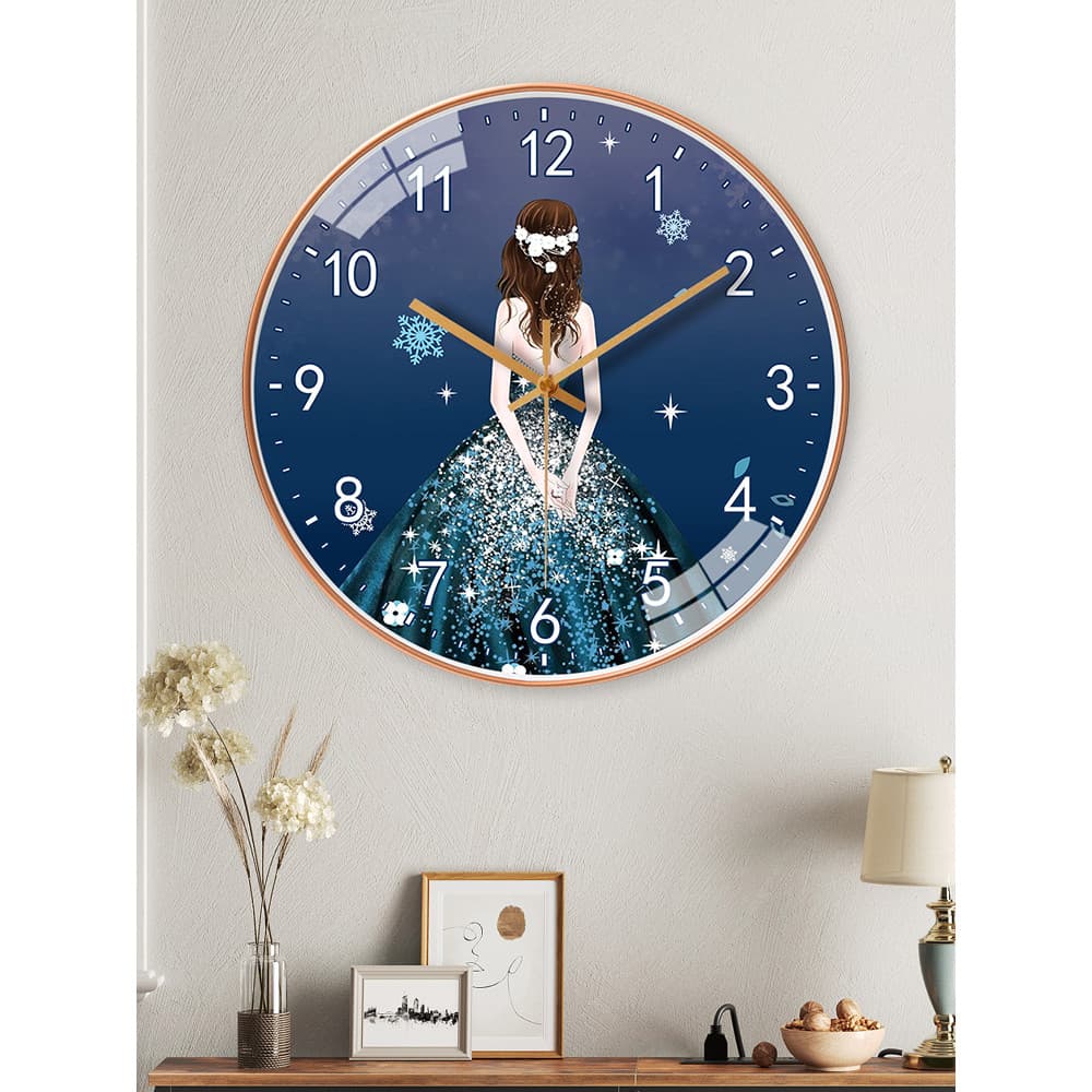 Rongke Relógio de parede Sala de estar Casa Moda Criativa Relógio Único Simples Mudo Relógio de Quartzo Relógio de Pared