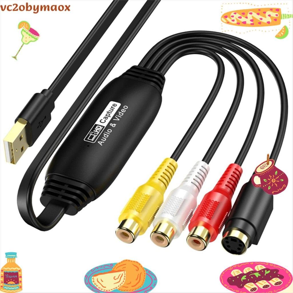 Captura De Vídeo USB Para Conversor Digital Placa De Áudio E 2.0 Sistema De Suporte De DVD De TV Fácil De Usar vc2obymao