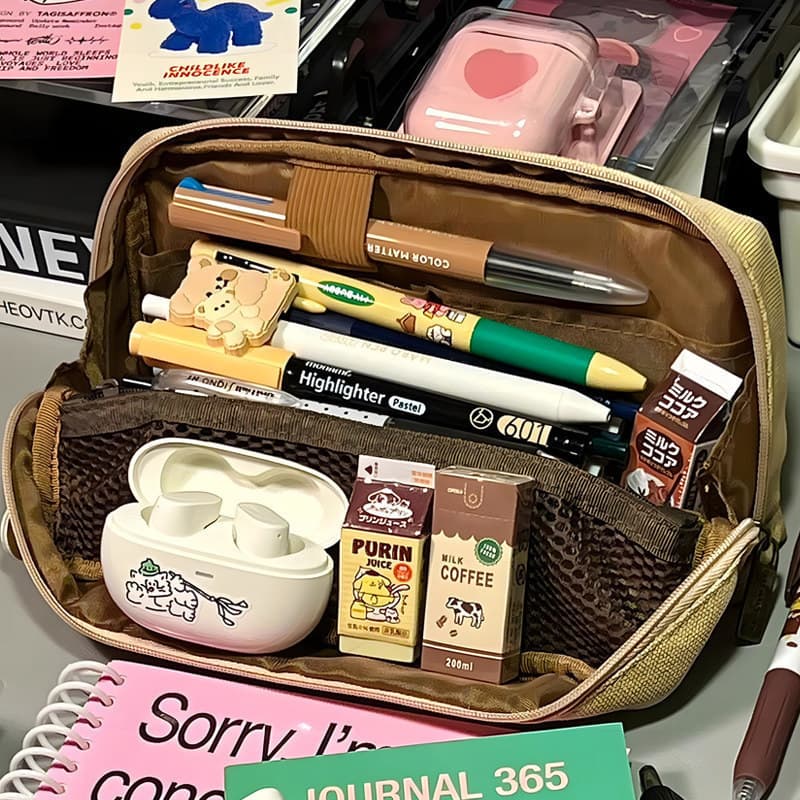 Japão japão kokuyo kokuyo haco lápis caso um metro nova lona pura Retro multifuncional caixa de papelaria feminino mascu