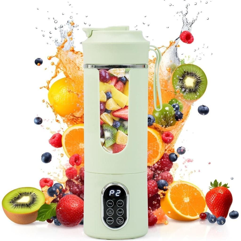 Liquidificador Portátil de 530ML, Mini Liquidificador Elétrico USB Portátil, Pequeno Liquidificador Pessoal para Smoothi