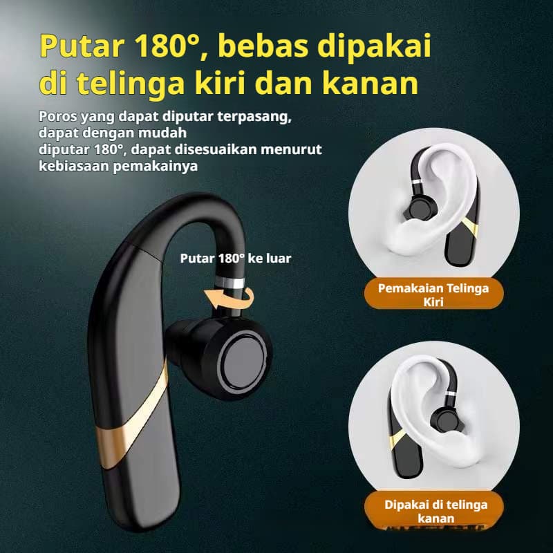 [Design Ergonômico] Fones de ouvido sem fio Bluetooth com gancho de orelha Fone Bluetooth/Resistente/Sem Fio