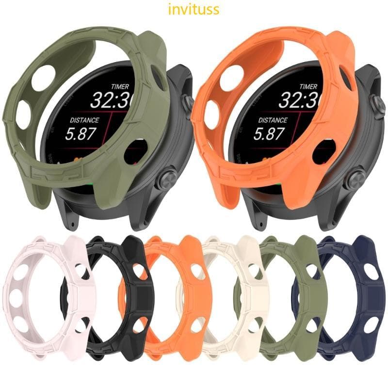 Inv Semi Fechado TPU Caso À Prova De Choque Cobre Habitação Para 570 42mm 47mm Smartwatch Fácil Instalação Preserva Olha