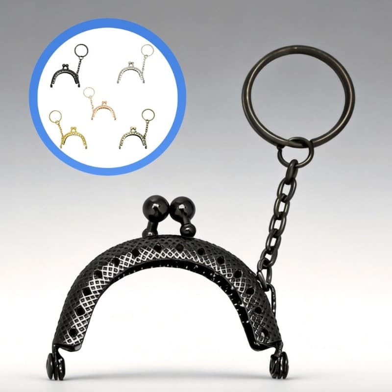 Nevʚ ɞ Conjunto De 5 Molduras De Bolsa De Metal Para Porta-Chaves DIY E Trabalho De Costura Moedas