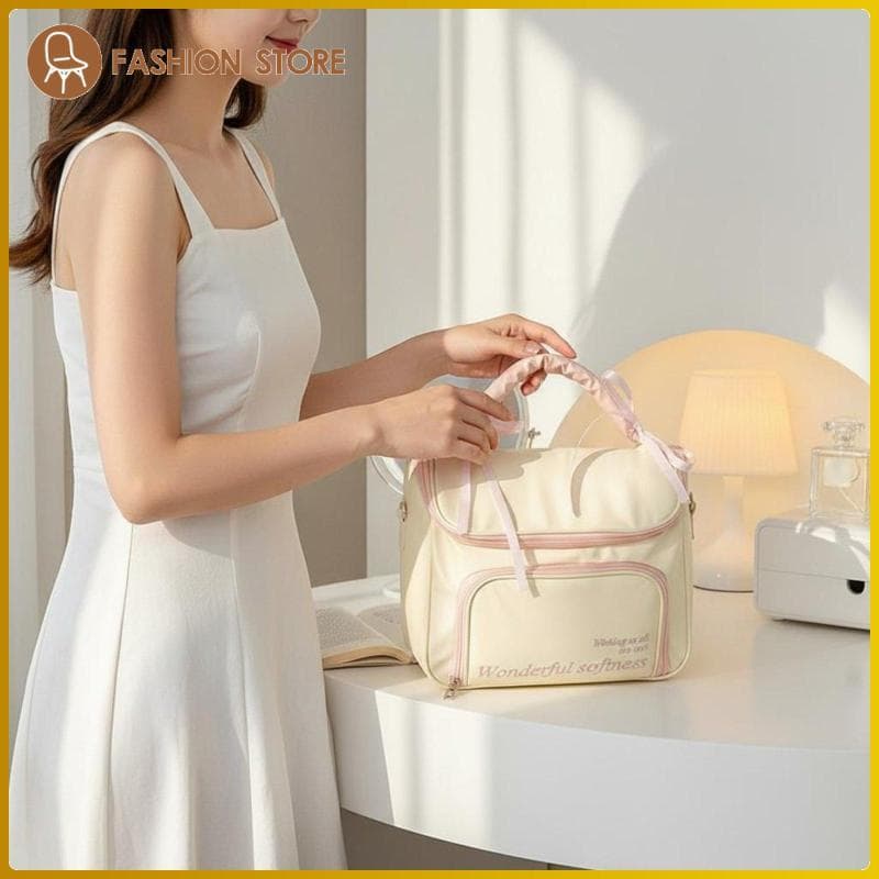 [Wishshopeelq] Bolsa De Maquiagem Para Viagem Com Vários Compartimentos Estojo De Grande Capacidade Divisórias Removívei