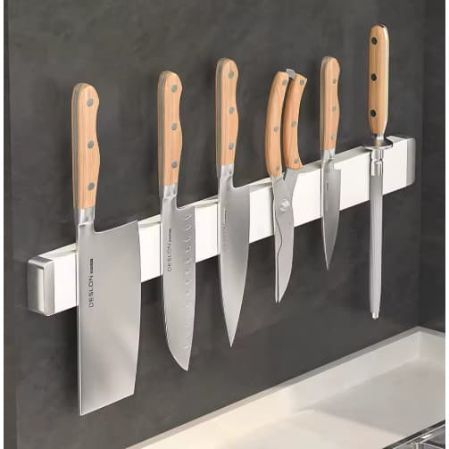 Kit Barra Magnética imã de aço Suporte Magnético para Facas Suporte de Facas Aço Inoxidável Cozinha Churrasqueira  40 Cm